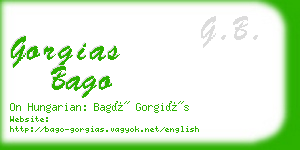 gorgias bago business card